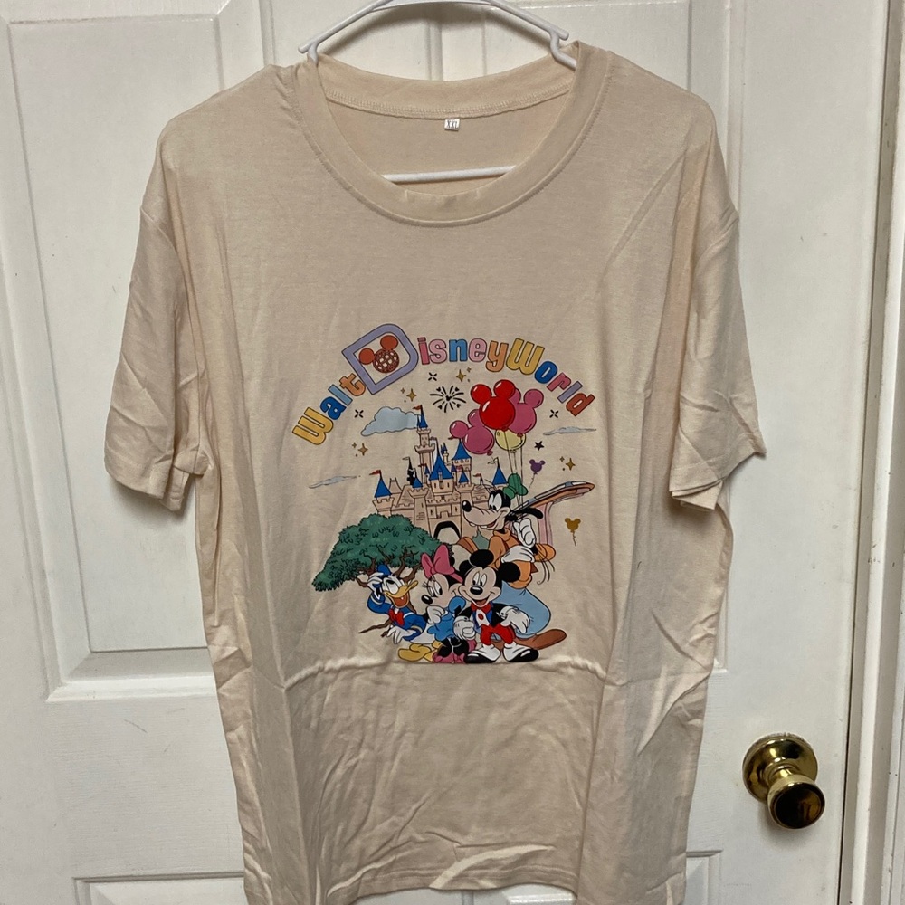 3/$20 bundle and save Disney Cream T-Shirt with Colorful Print